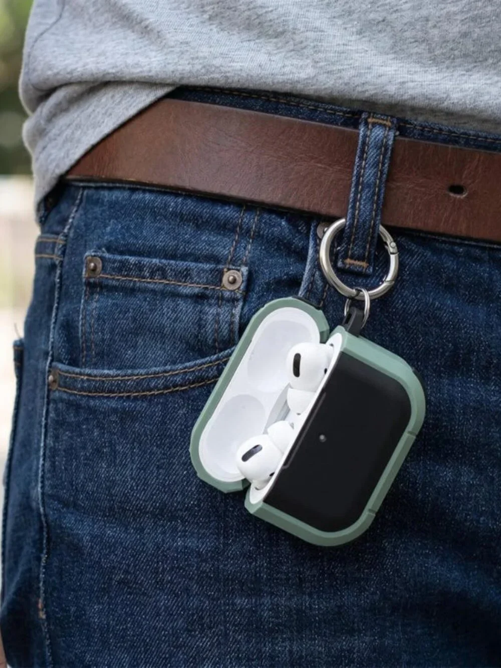 Green AirPods Pro Heavy Duty Case - Shockproof Armor Cover